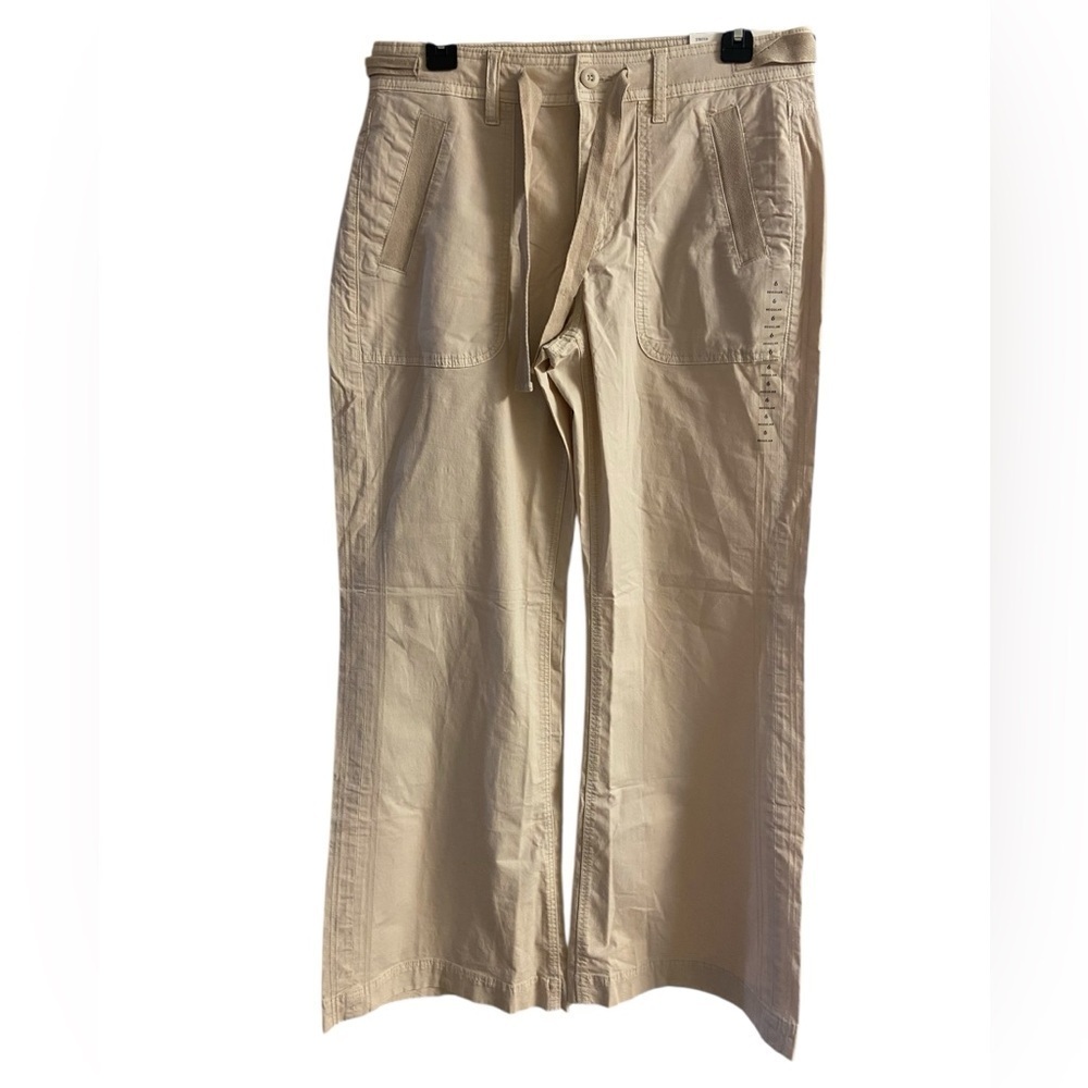 American eagle low rise baggy flare stretch beige women 28W NWT